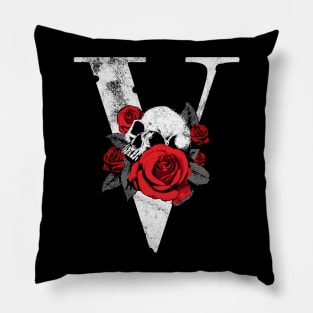 vlone rose skull Pillow