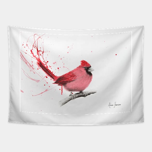 Curious Cardinal Tapestry by AshvinHarrison