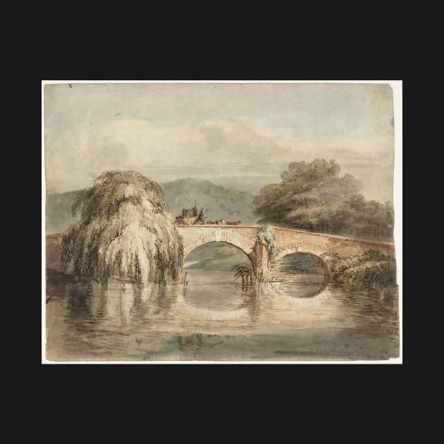 A Coach Crossing a Two-Arched Bridge by Art_Attack