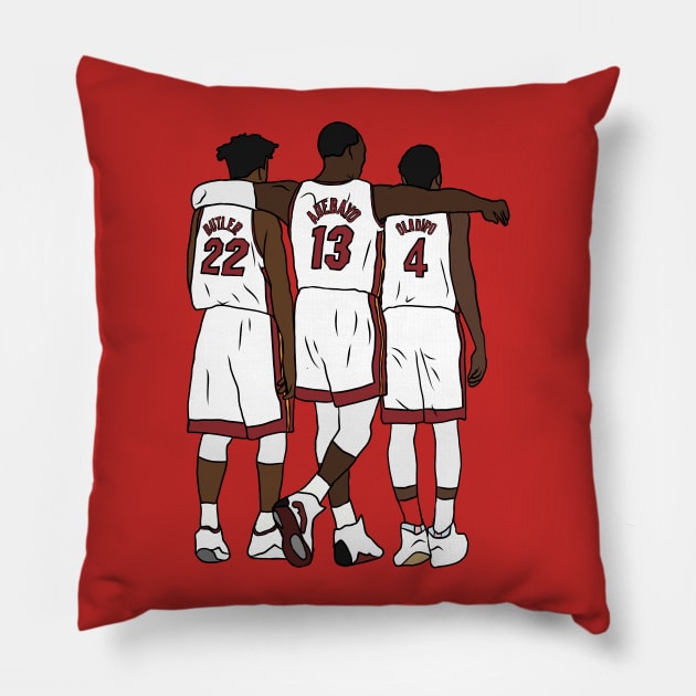 Jimmy, Bam & Dipo Pillow by rattraptees