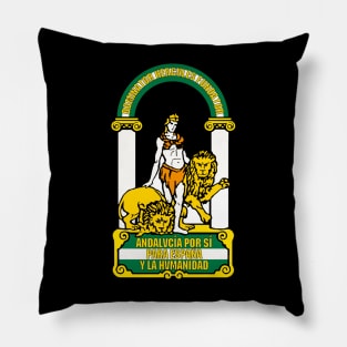 Escudo oficial (emblema) de Andalucía, España Pillow