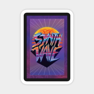 "Synthwave 2.0" 1980's Outrun style poster Magnet