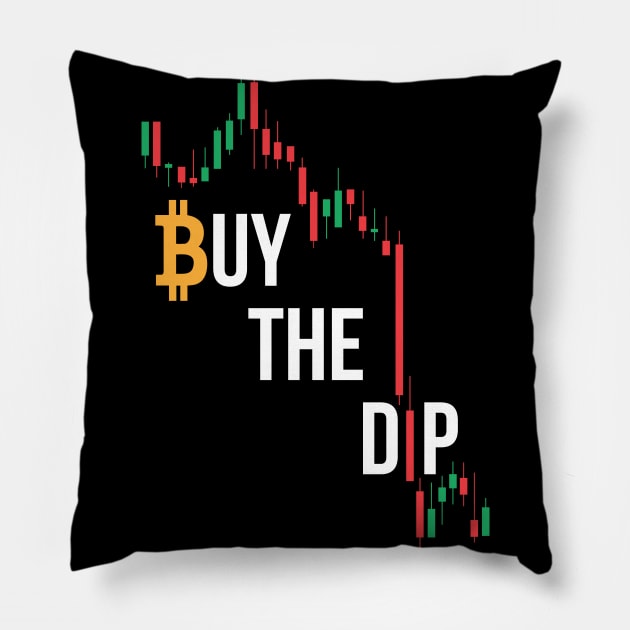 Bitcoin Buy the Dip BTFD Pillow by stuffbyjlim