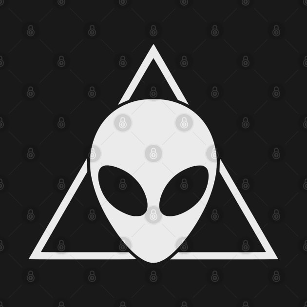 Space Alien Head Triangle by SpaceAlienTees