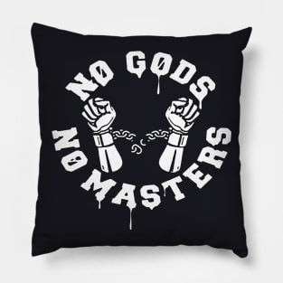 No Gods No Masters Handcuffs Slave Obey Atheist T Shirts Pillow