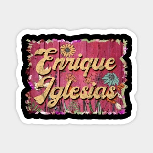 Classic Iglesias Personalized Flowers Proud Name Magnet