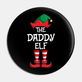 Daddy Elf Matching Family Christmas Dad Pin