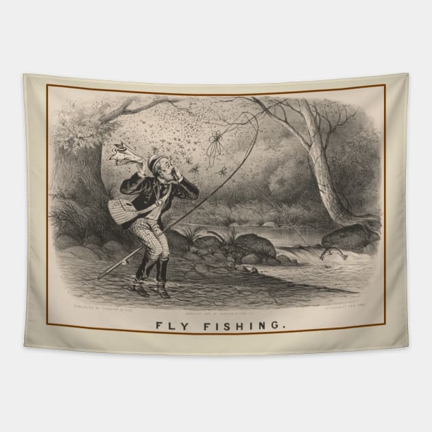 Classic Fly Fishing Tapestry by LP Designs