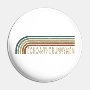 Echo & the Bunnymen Retro Stripes Pin