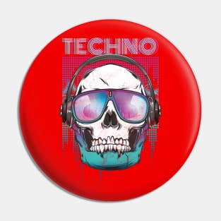 Techno Cool Skull Head Pin