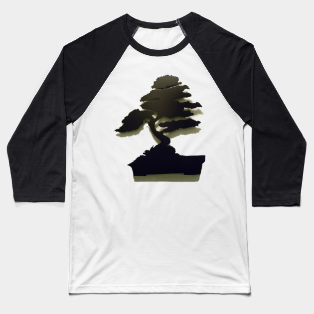 Bonsa Tree Silhouette Bonsai Tree Baseball T Shirt Teepublic
