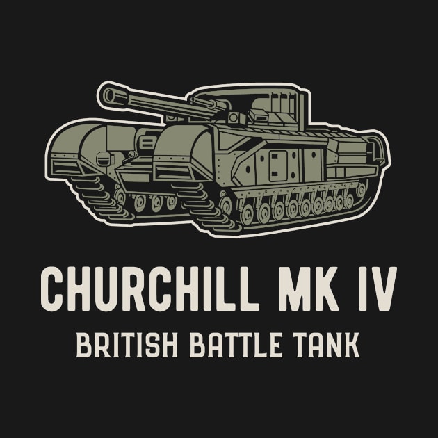 British Churchill MK IV Tank WW2 by BlueTodyArt