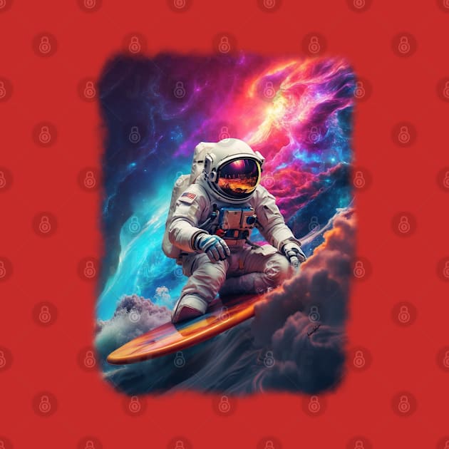 Astronaut Hanging 10 Galactic Wave by Ratherkool