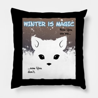 Snow Fox Winter Magic Pillow