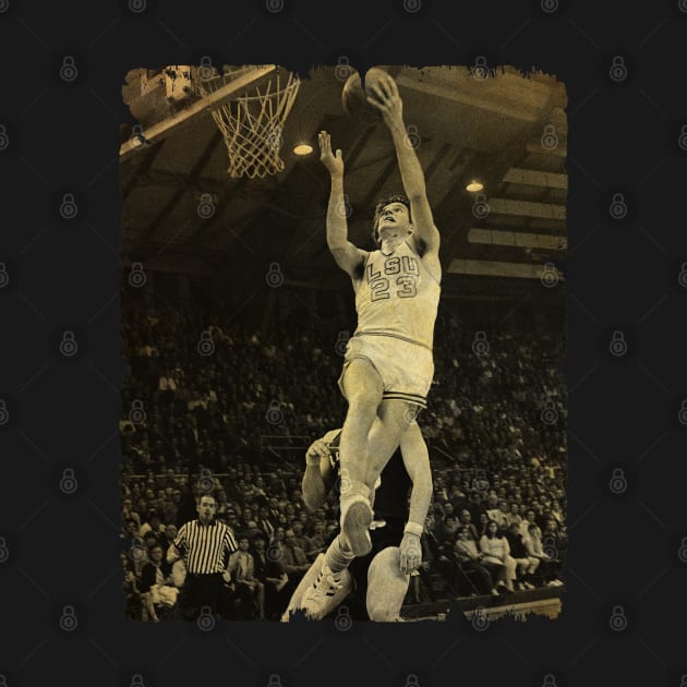 Pete Maravich - Vintage Design Of Basketball by JULIAN AKBAR PROJECT