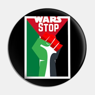 Stop Wars free palestine freedom Pin