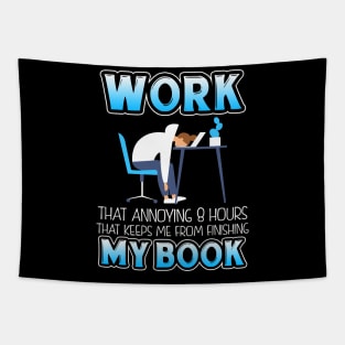 Funny Book Lover Gift Tapestry