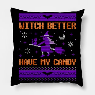 Halloween Ugly Sweater Pillow