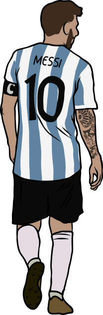 Leo Messi Back Kids T-Shirt by rattraptees