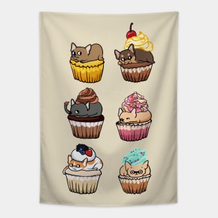 Cupcake Chihuahua Tapestry