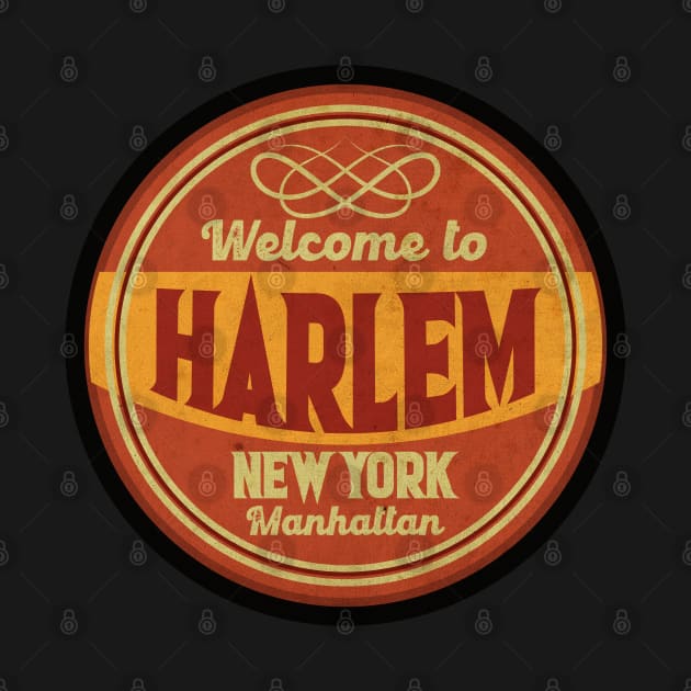 Vintage Harlem Sign by CTShirts