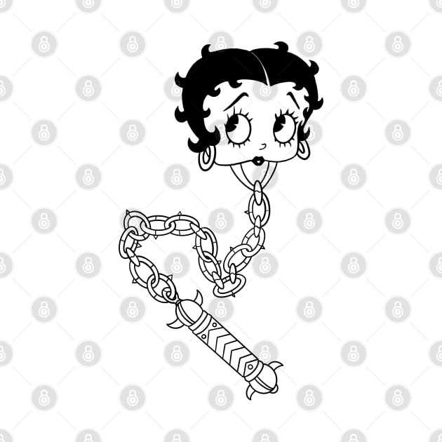 Betty Boom by Grip Grand Betty Boop Tattoo American Traditional Style Mace by Grip Grand