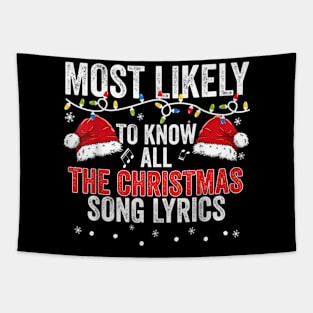 Most Likely To Know The Christmas Song Lyric Tapestry