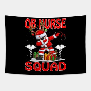 Christmas Obstetrical Nurse Squad Reindeer Pajama Dabing Santa Tapestry