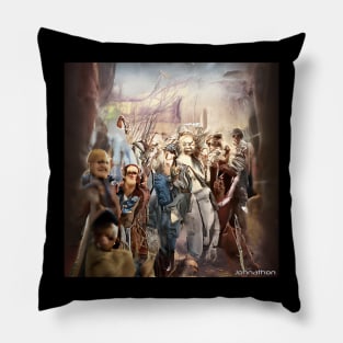 ZOMBIE INFESTATION ORIGINAL AI DIGITALLY GENERATED ARTWORK Pillow