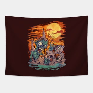 Zombie at the Beach Tapestry