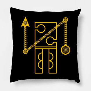 Pictish Rectangular Motif and Z Rod Pillow