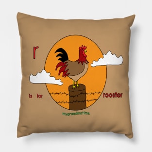 r is for rooster Pillow