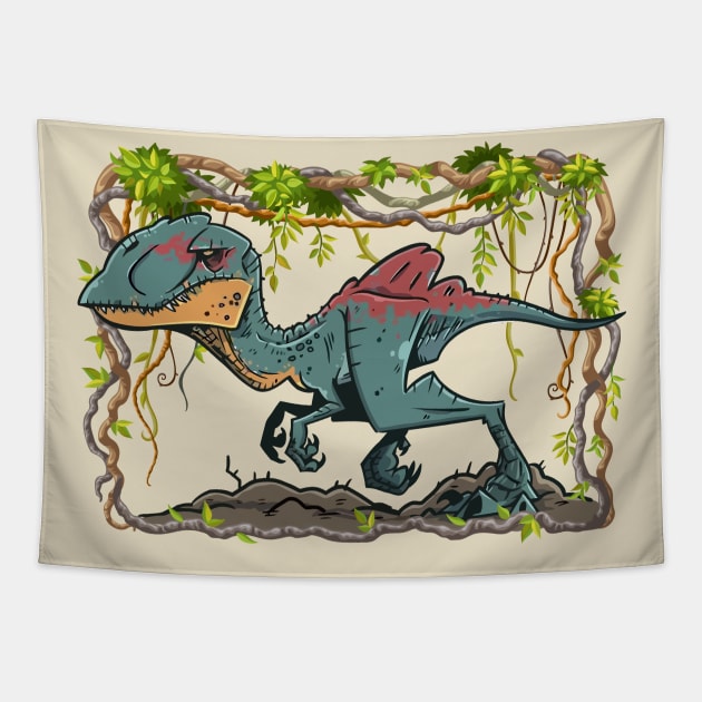 Allosaurus Tapestry by WorldDinosaurs