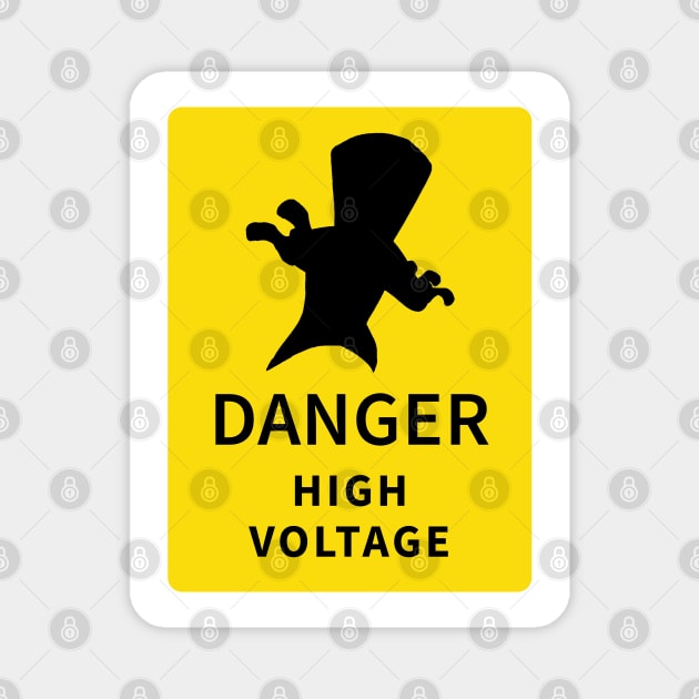 Danger High Voltage - Buzzshock Magnet by Bluefooted