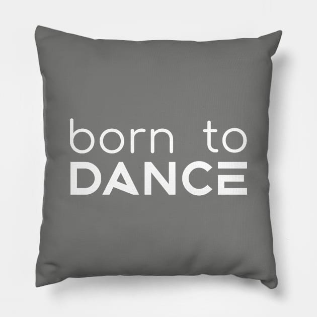 Born To Dance White by PK.digart Pillow by PK.digart