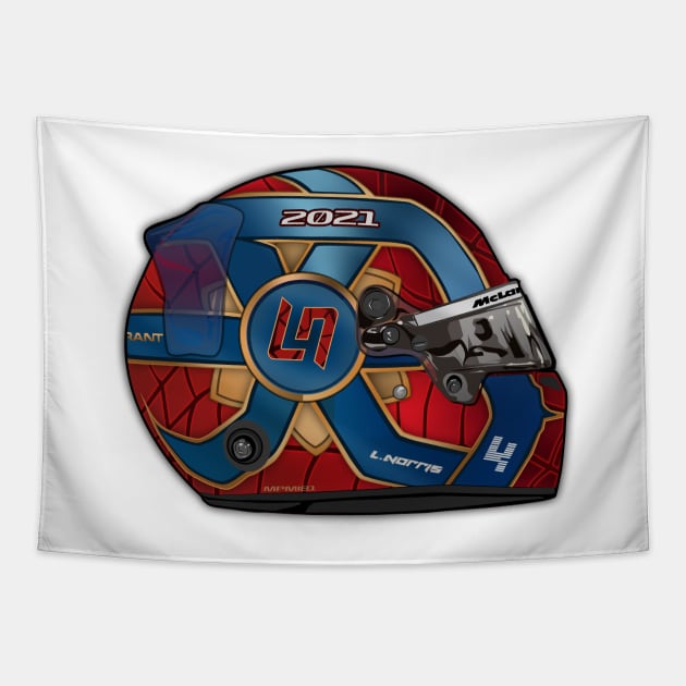 Spidey Norris Helmet Tapestry by mpmi0801