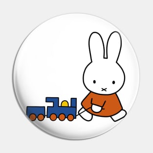 Miffy with train Pin