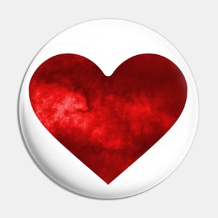 Red Electric Love Heart Pin