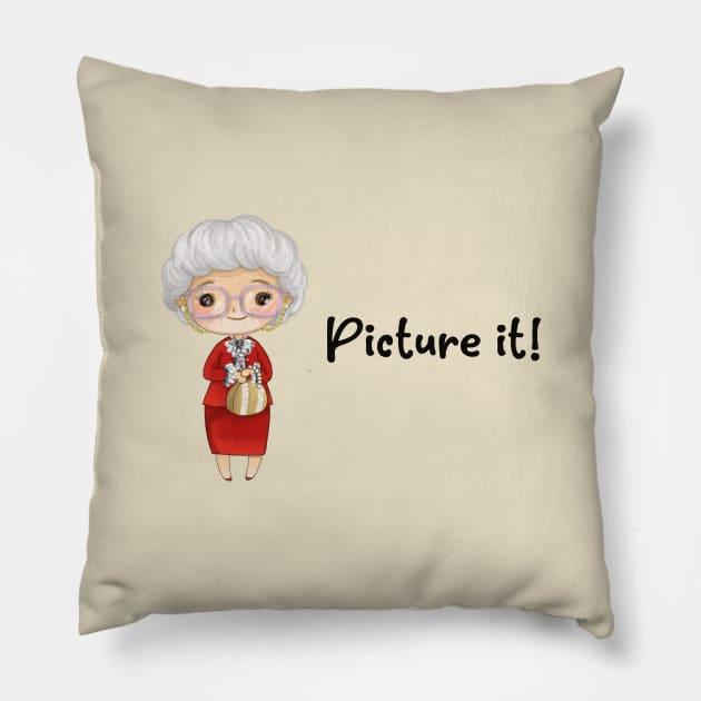 Golden girls Sophia Pillow by Bookishandgeeky