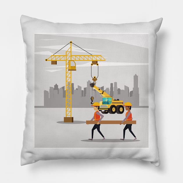 The Construction Pillow by B&C Fashion