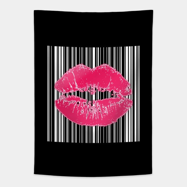 Barcode kiss 2 Tapestry by Sinmara