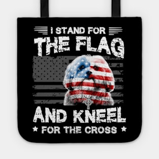 Shih Tzu Dog Stand For The Flag Kneel For Fallen Tote