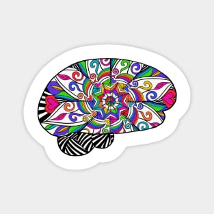 Mandala Rainbow Brain Magnet