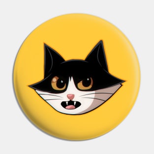 Hissy kitty sticker Pin