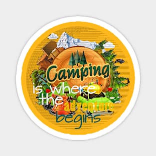 “Camping quote inspirations Magnet