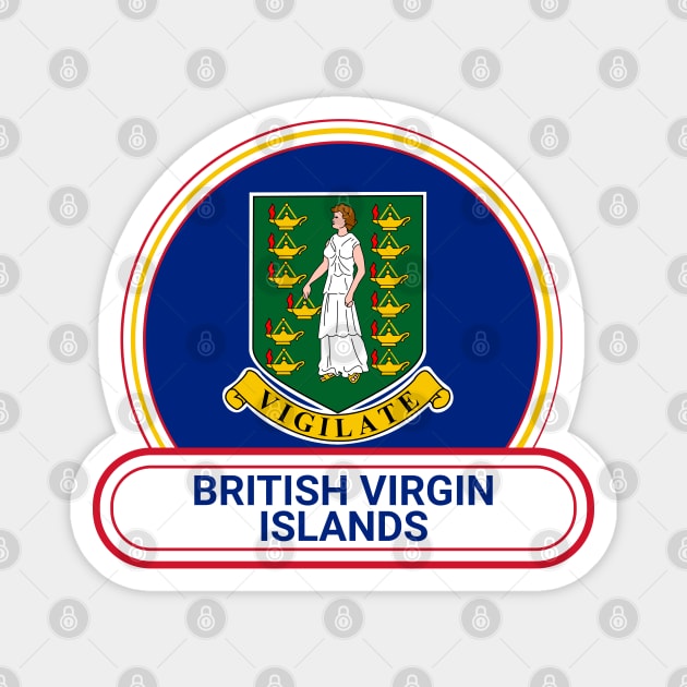 British Virgin Islands Country Badge - British Virgin Islands Flag Magnet by Yesteeyear