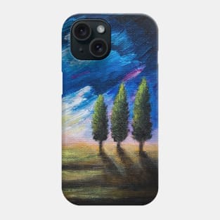 Tuscany cypresses Phone Case