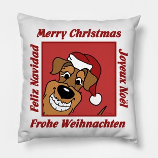 Airedale Terrier Christmas Pillow