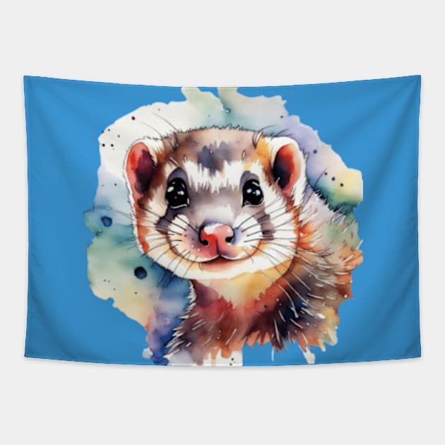 Cute ferret gift ideas, ferret tees Tapestry by WeLoveAnimals