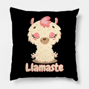 Llamaste Llama Namaste Yoga Llama Kawaii Cute Llama Pillow